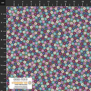 Quilters Coordinates fabric: Mini Flowers Dark Green (per 1/4 metre) | 