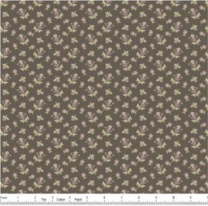 Wildflower Cottage fabric: Charcoal Packed | 