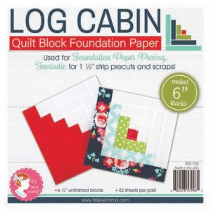 Foundation Piecing Papers: 6 inch Log Cabin Quilt Block | 