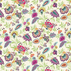 Jewel Tones fabric: Sarasa Cream (per 1/4 metre) | 