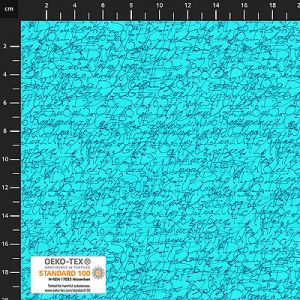 Quilters Coordinates fabric: Signatures Aqua (per 1/4 metre) | 