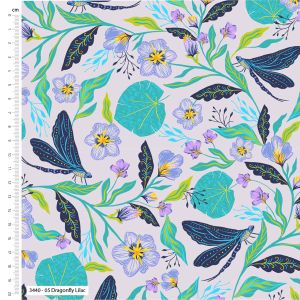 Dragonflies Fabric: Dragonflies, Lilac | 