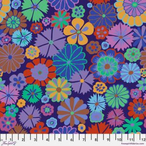 Kaffe Fassett Collective Folk Flower fabric Purple | 