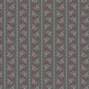 Kingston fabric: Paisley Stripe Grey (per 1/4 metre) | 