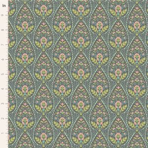 Tilda Sanctuary fabric: Eggplant and Pistachio, Adine Greygreen | 