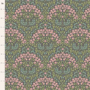 Tilda Sanctuary fabric: Eggplant and Pistachio, Larissa Greygreen | 