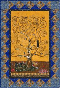 Gustav Klimt fabric: Tree of Life Quilt Kit | 