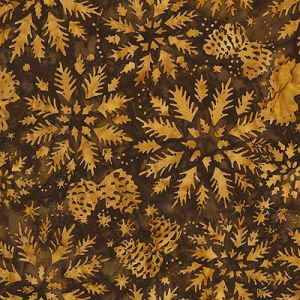 Tonga Batiks: Acorns & Pines Coffee (per 1/4 metre) | 