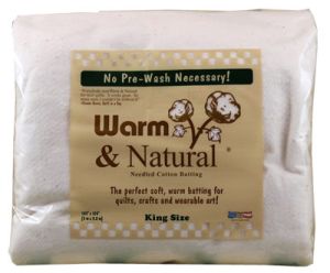 Warm and Natural Wadding Cotton. King 120in x 124in | 