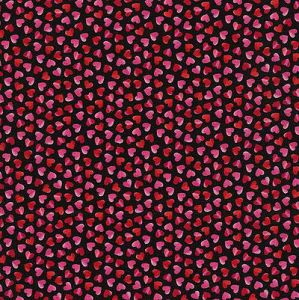 Love Struck: Small Red Ombre Black (per 1/4 metre) | 