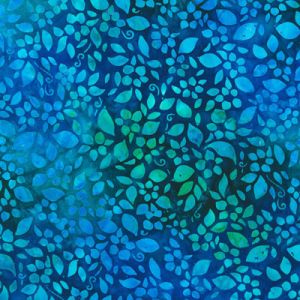 Floral Fantasy Batik: Flowers and Leaves Lagoon (per 1/4 metre) | 