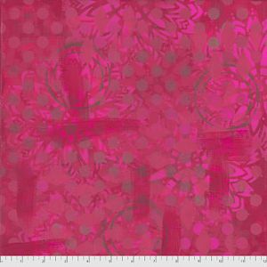 Pizzazz Fabric: Small Medallions Fuschia (per 1/4 metre) | 