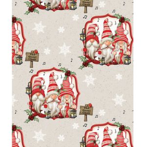 Driving Gnome For Christmas The Gnoel Choir (per 1/4 metre) | 