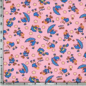 Spring Showers: Ducks & Numbers on Pink (per 1/4 metre) | 