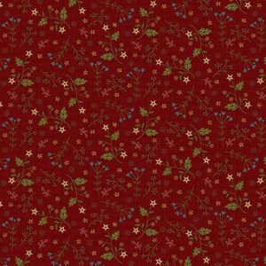 Farm to Market: Prairie Flowers Red (per 1/4 metre) | 