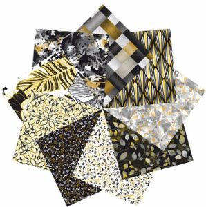 Black White & 24 Karat Fat Quarter Bundle | 