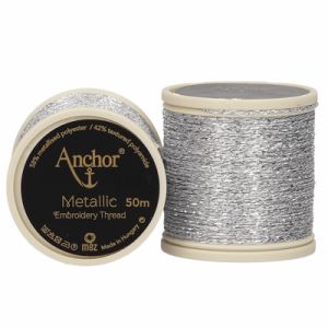 Anchor Metallic Embroidery Thread Silver | 