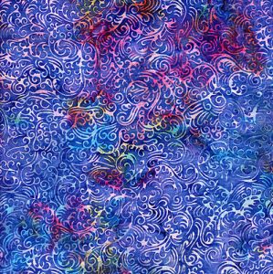 Bali Handpaints Batik Fabric: Scroll Grape (per 1/4 metre) | 