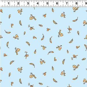 Guess How Much I Love You in the Winter Fabric: Birds & Feathers Sky (per 1/4 metre) | 