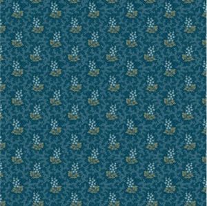 Cocoa Blue fabric: Mountain Laurel Indigo (per 1/4 metre) | 