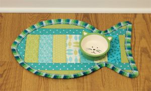 June Tailor Cat Pet Placemat Quilt as You Go PrePrinted Wadding | 