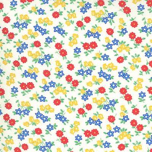 30's Playtime fabric: Posie Party Eggshell (per 1/4 metre) | 