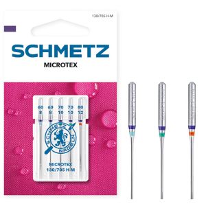 Schmetz Microtex Sewing Machine Needles Sizes 60/8x2 70/10x2 80/12x1 | 