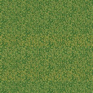 Classic Foliage fabric: Rhapsody Scroll Green (per 1/4 fabric) | 