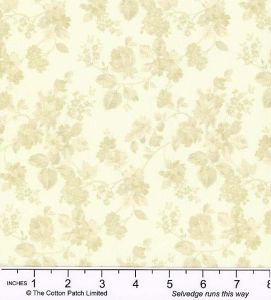 Classic Florals Fabric: Floral Tonal Cream (per 1/4 metre) | 