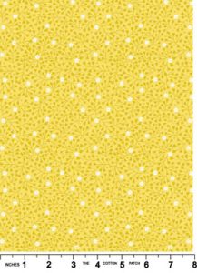 Spring Treats Fabric: Mini Heart Floral yellow Lewis and Irene | 