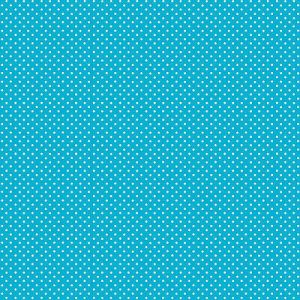 Makower Small Spots Fabric: White Spots Aqua (per 1/4 metre) | 